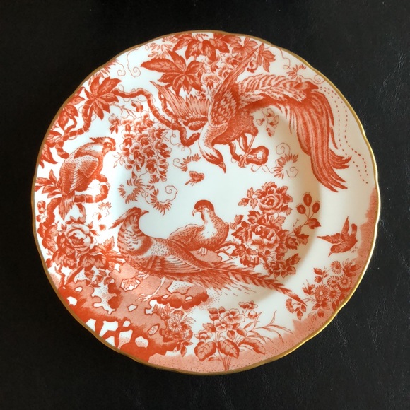 4 Royal Crown Derby Red Aves English Bone China Salad Plates 8.5” EXCELLENT - Picture 4 of 7